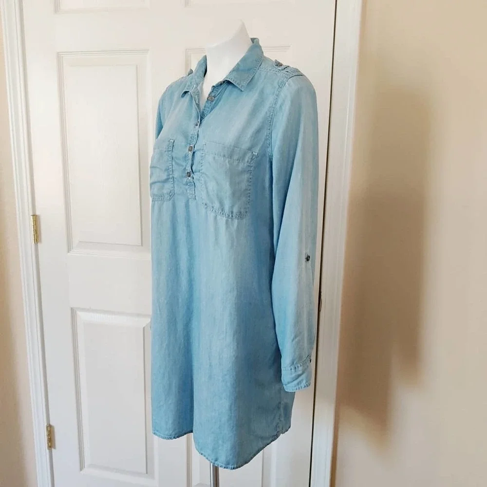 Chambray shirt dress - Picture 4 of 10